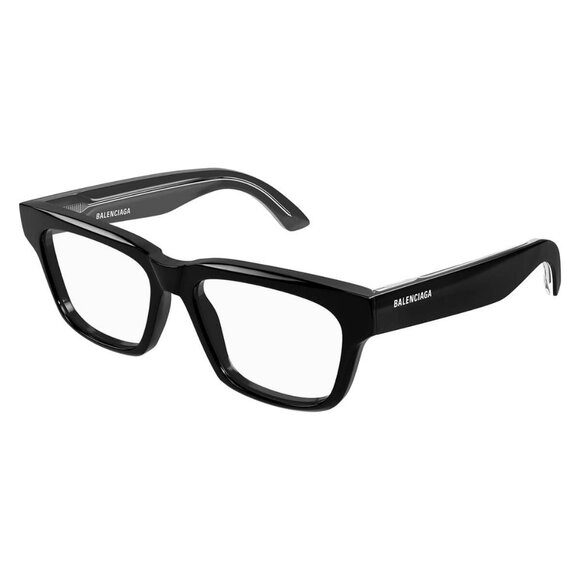 New Authentic  BALENCIAGA Everyday Black Square BB0343O 001 Glasses Women - Picture 1 of 4